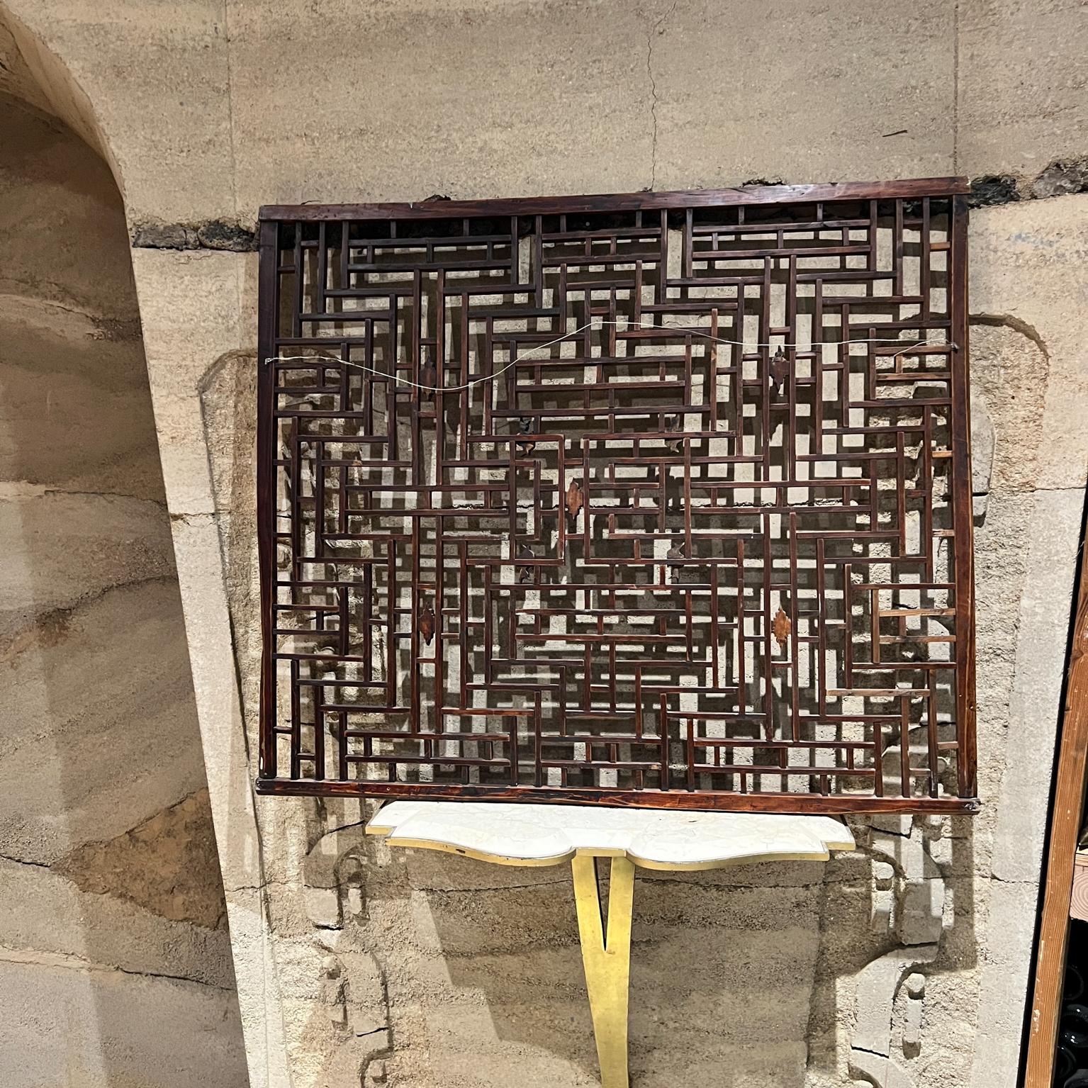 1930s Early Chinese Wood Screen Asian Wall Art For Sale 6