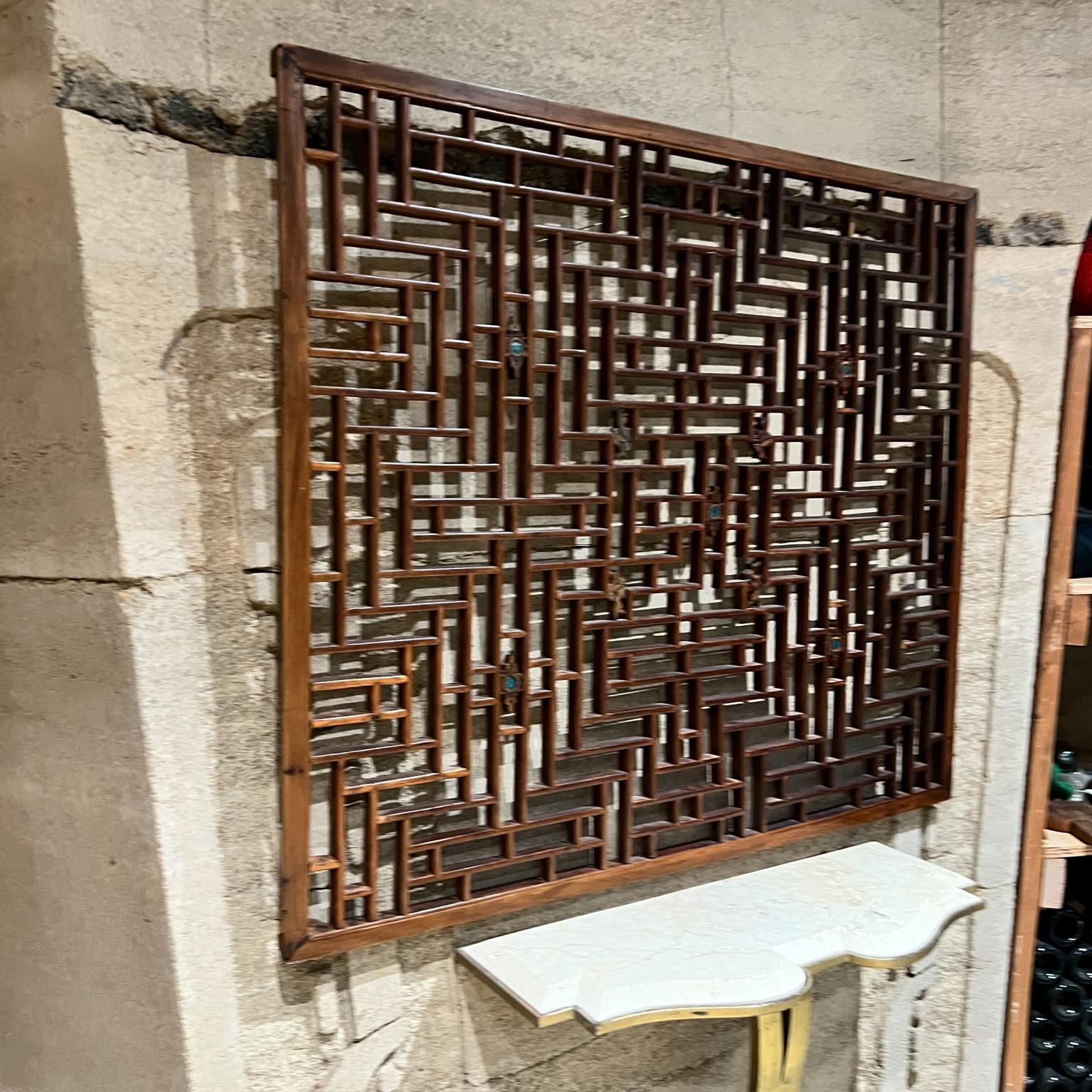 20th Century 1930s Early Chinese Wood Screen Asian Wall Art For Sale
