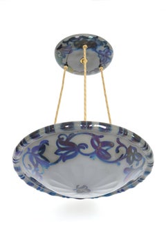 Lampe pendante en faïence Edgar Böckman des années 1930