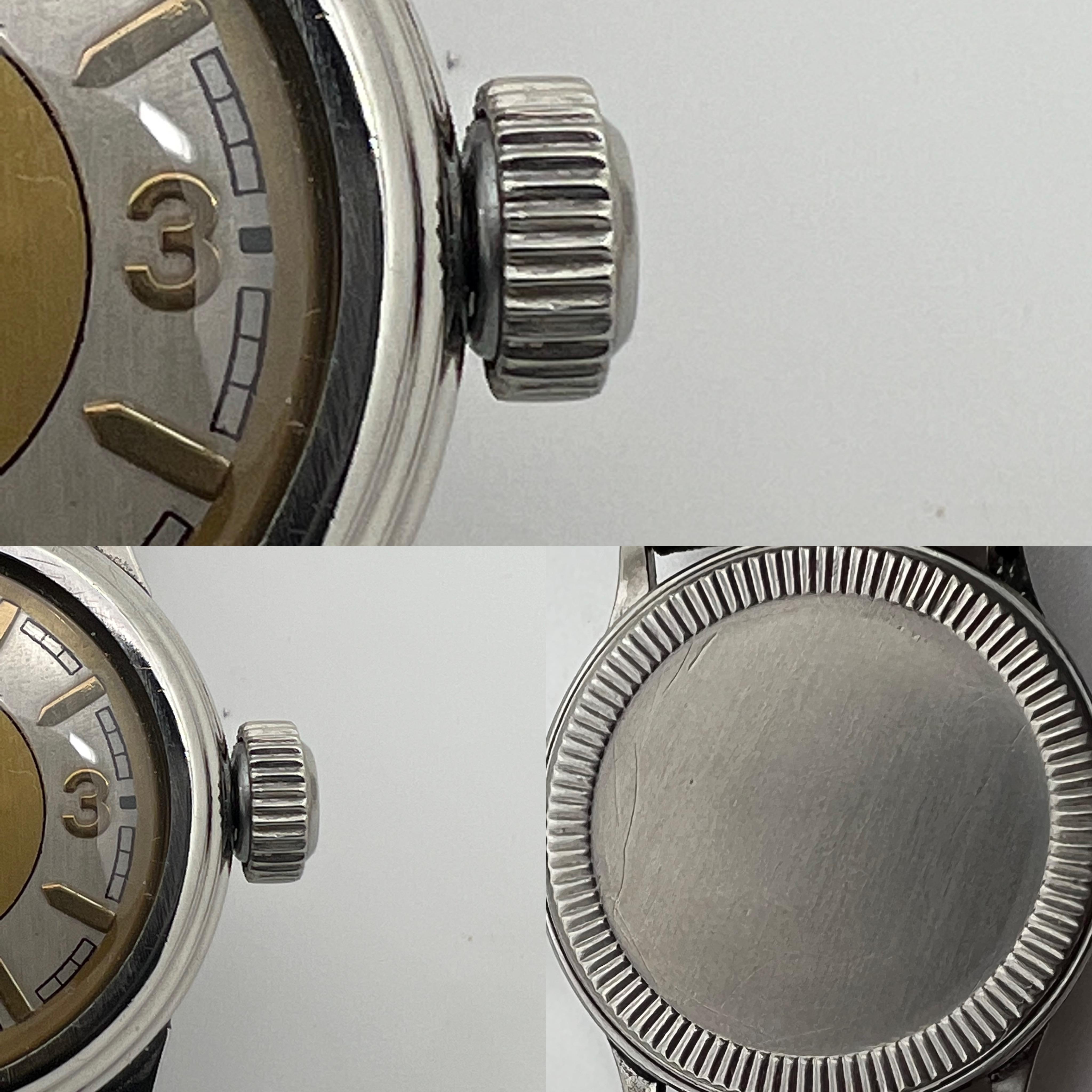 1930er Elgin Sportuhr 15 Juwel Edelstahl Etui, atemberaubendes Zifferblatt im Angebot 4
