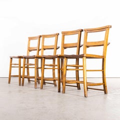 1930s Elm Church Dining Chair, Set of Four