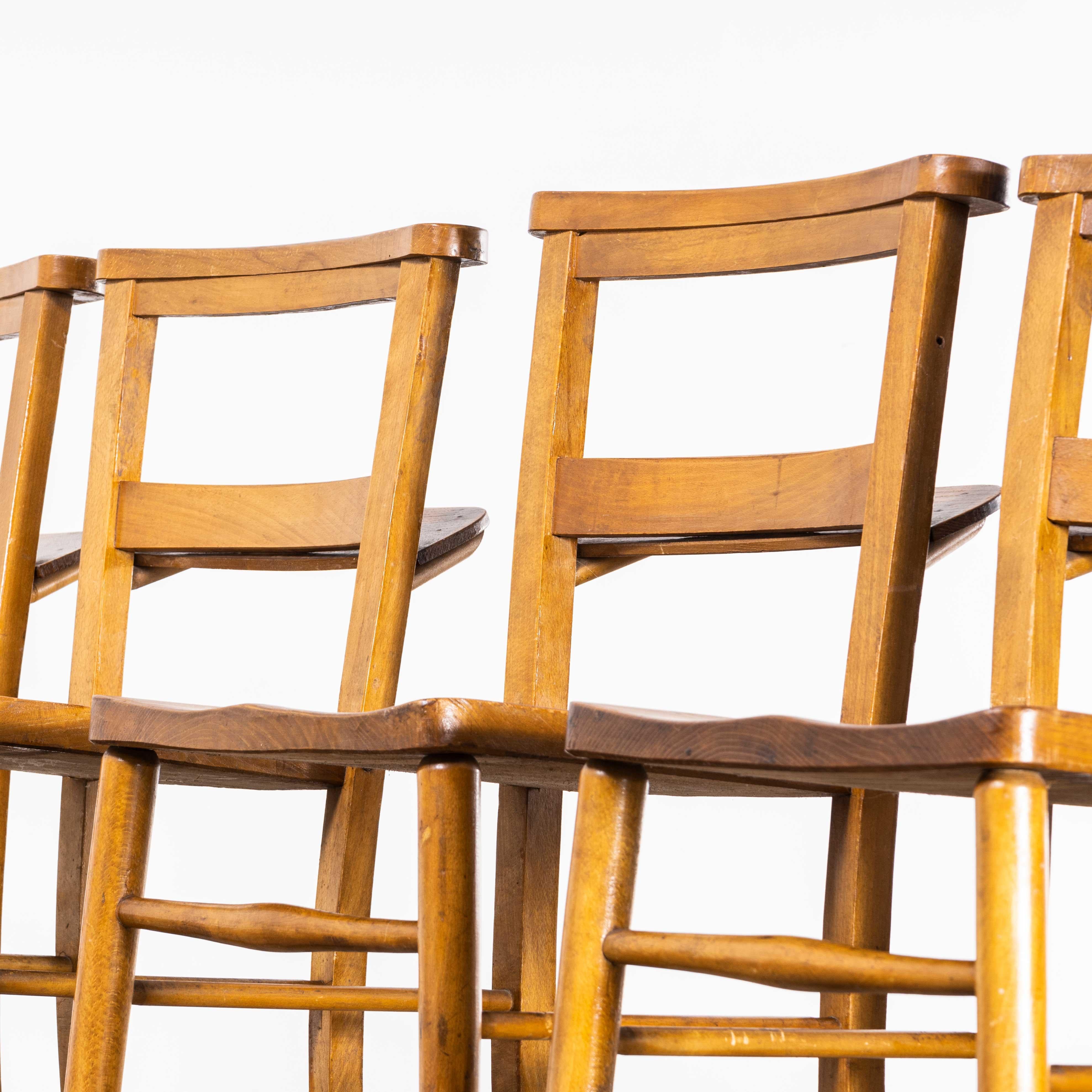 1930s Elm Church Dining Chair, Set of Four For Sale 2