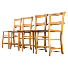 Used 1930s Elm Church Dining Chair, Set of Four