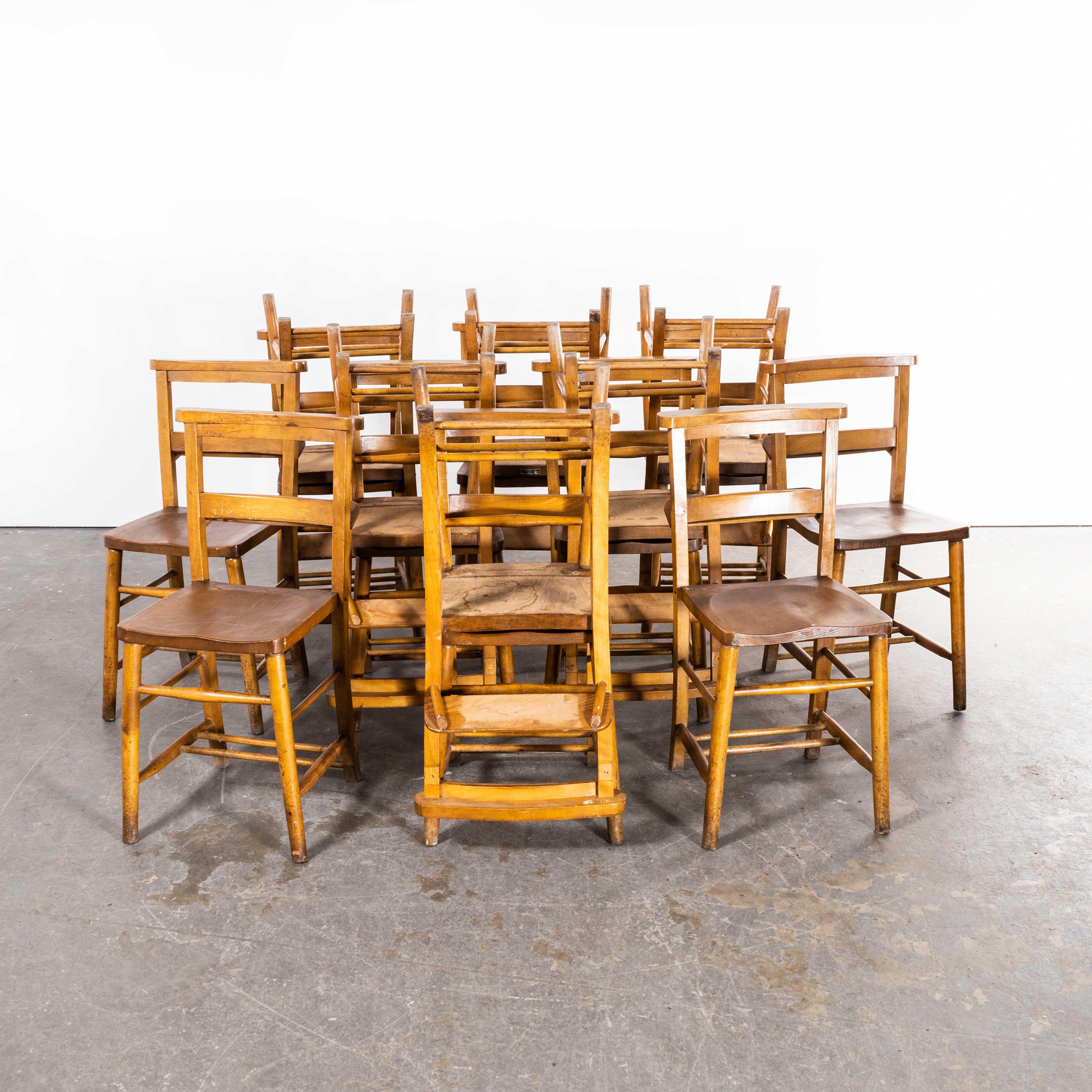 1930s Elm Church Dining Chair, Various Quantities Available For Sale 3