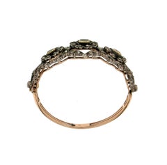 Emeralds Gold Diamonds Bangle Bracelet