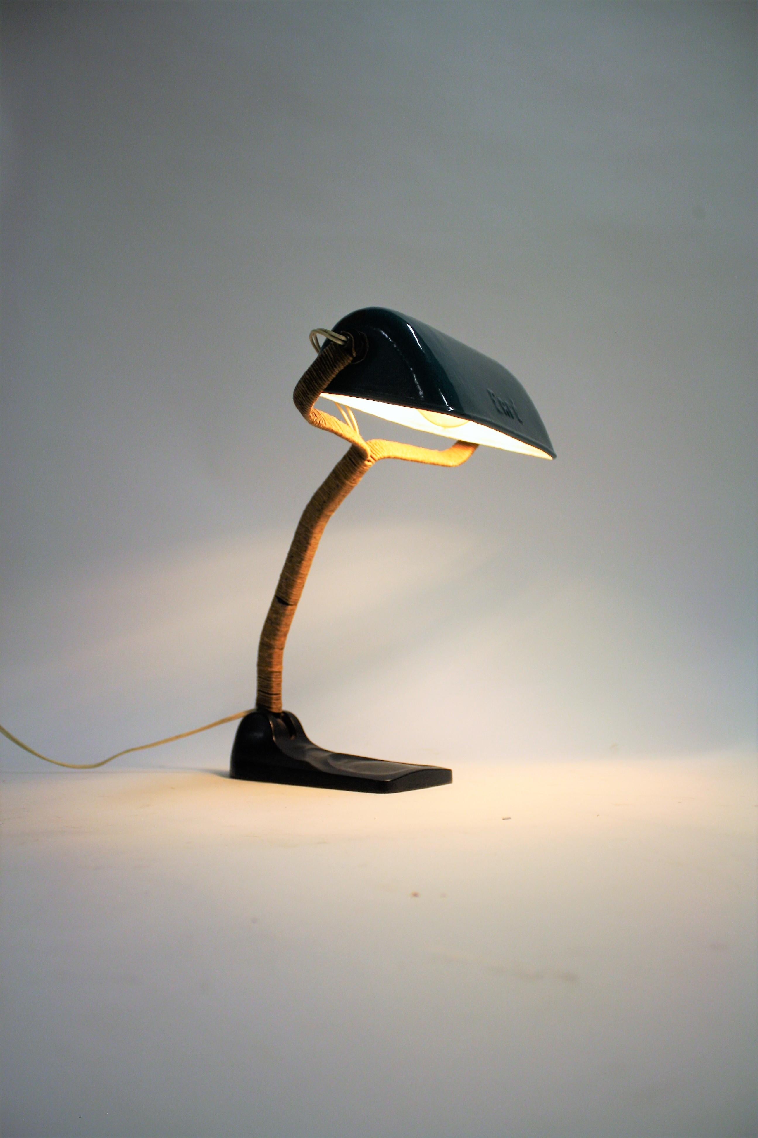 1930s Enamel Desk Lamp by Erpe Belgium 3