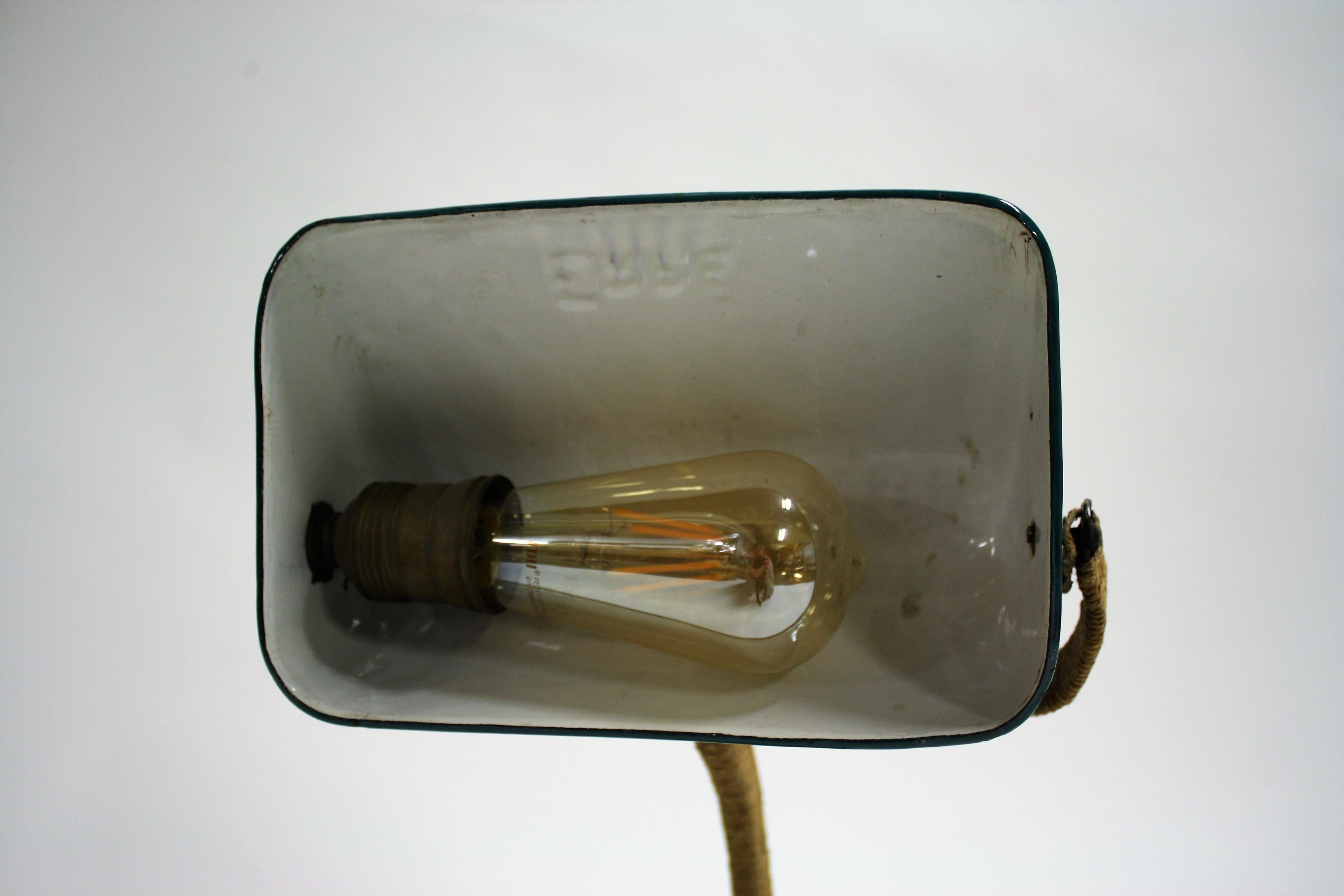 Mid-20th Century 1930s Enamel Desk Lamp by Erpe Belgium