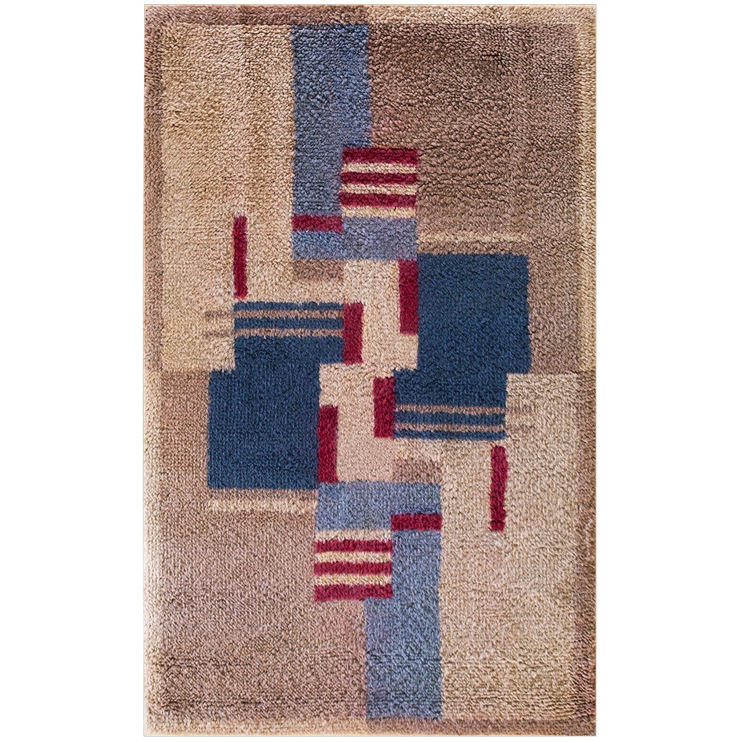 1930s English Art Deco Carpet ( 3' x 4'10" - 92 x 148 ) For Sale