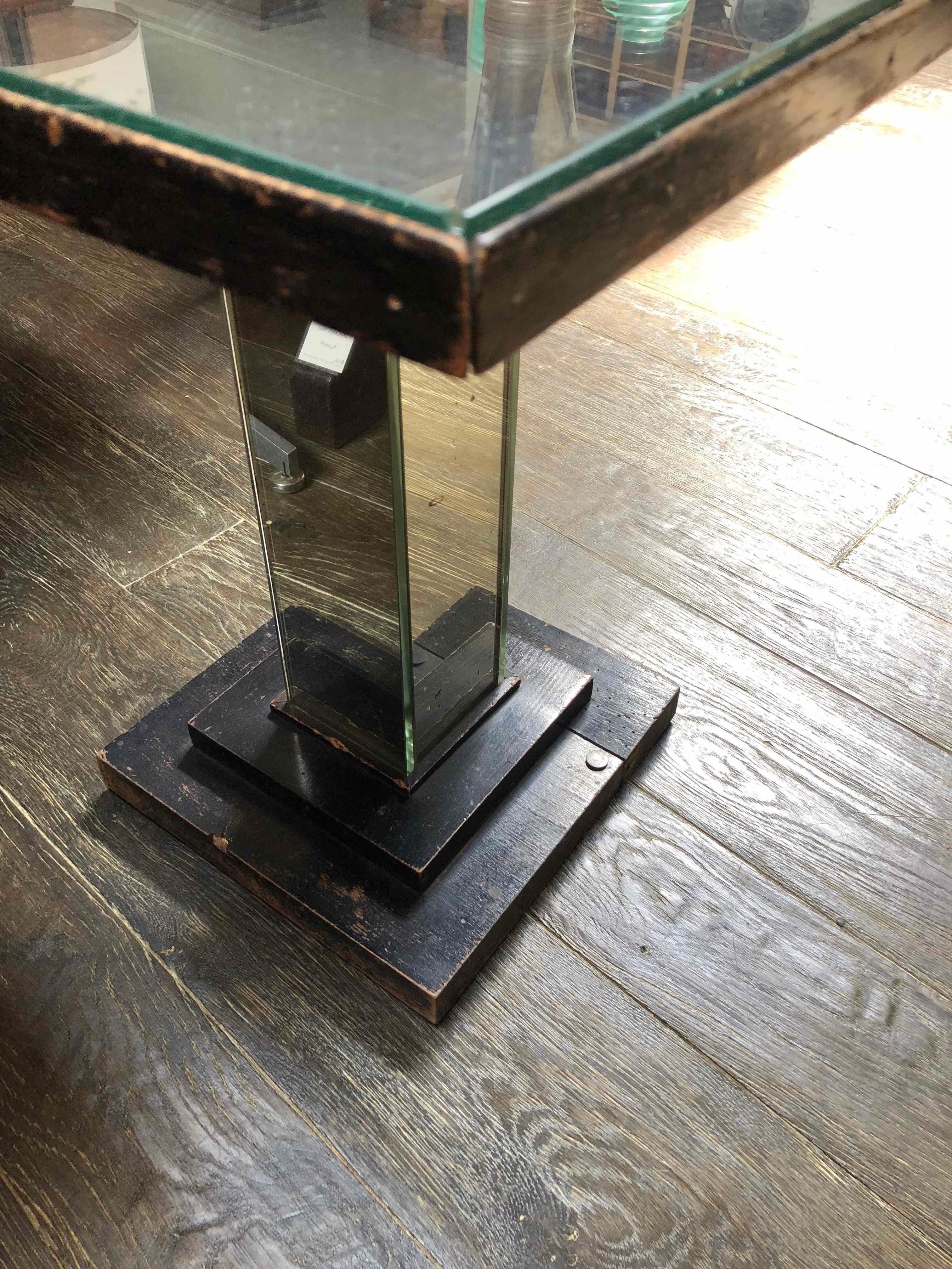 art deco mirrored coffee table