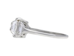 1930s English Art Deco old mine diamond solitaire ring