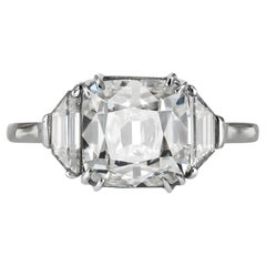 1930s English Art Deco old mine diamond solitaire ring