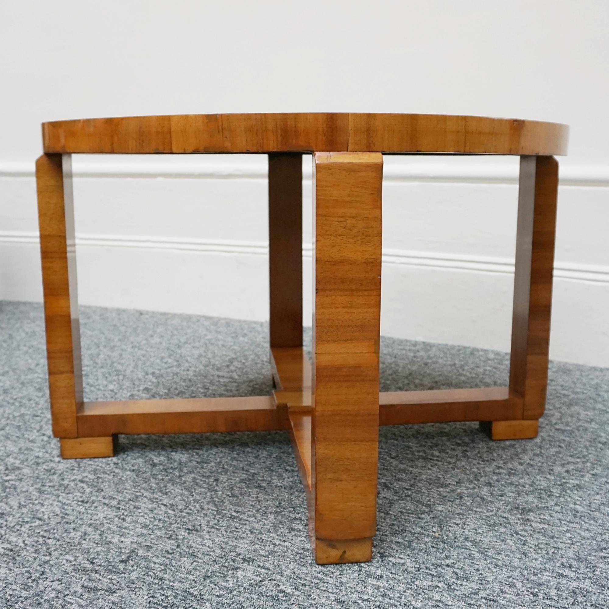 1930's English Art Deco Walnut Nest of Tables  For Sale 9