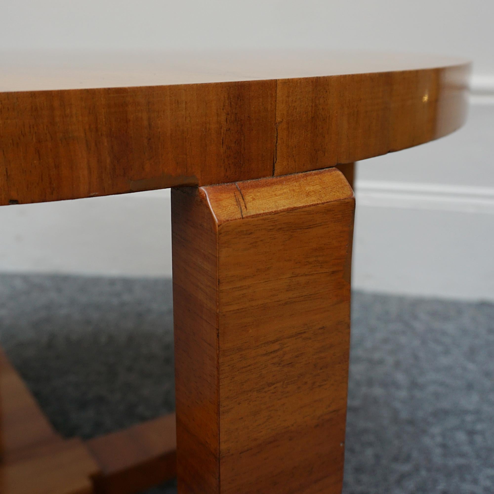 1930's English Art Deco Walnut Nest of Tables  For Sale 1