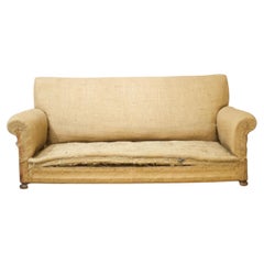 1930s English Country House Square Back Sofa