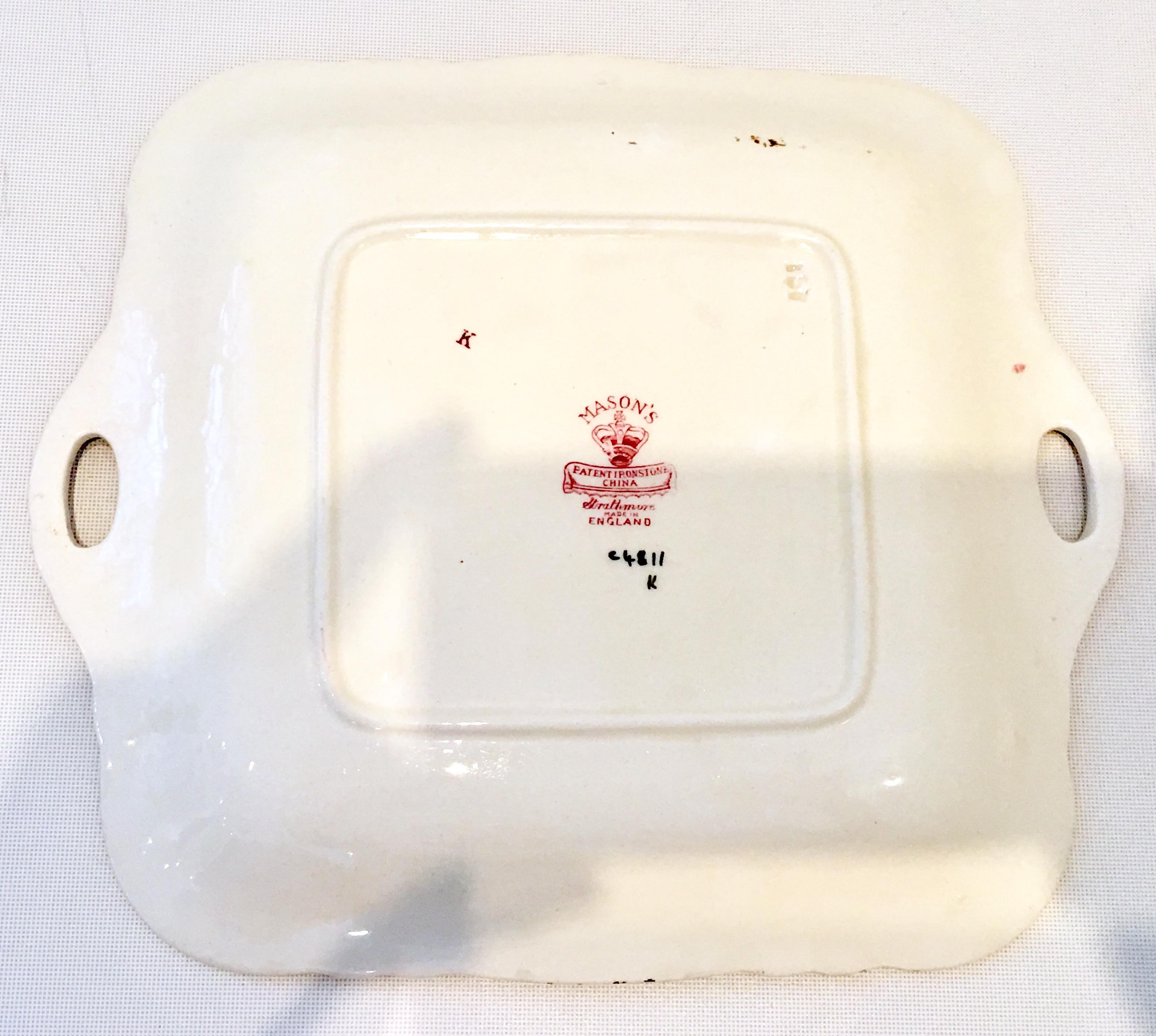 1930s English Ironstone China Cake Platter 