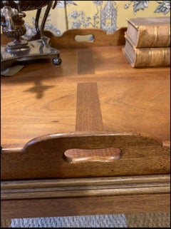 1930s English mahogany brass bound coffee/ table