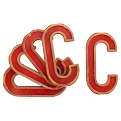 Vintage 1930's English Marquee Cinema Letter - C