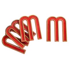 Vintage 1930's English Marquee Cinema Letter - M