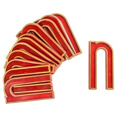 Vintage 1930's English Marquee Cinema Letter - N