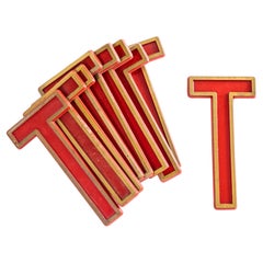 Vintage 1930's English Marquee Cinema Letter - T