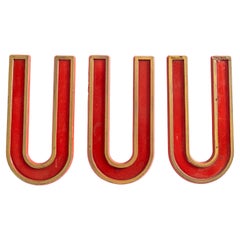 Vintage 1930's English Marquee Cinema Letter - U