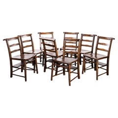 1930’s English Pilgrim Chapel Dining Chairs - Set Of Eight