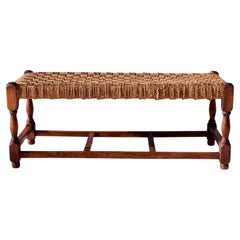 1930's English Rope Hearth Bench