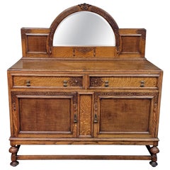 Enfilade en chêne tigré anglais des années 1930