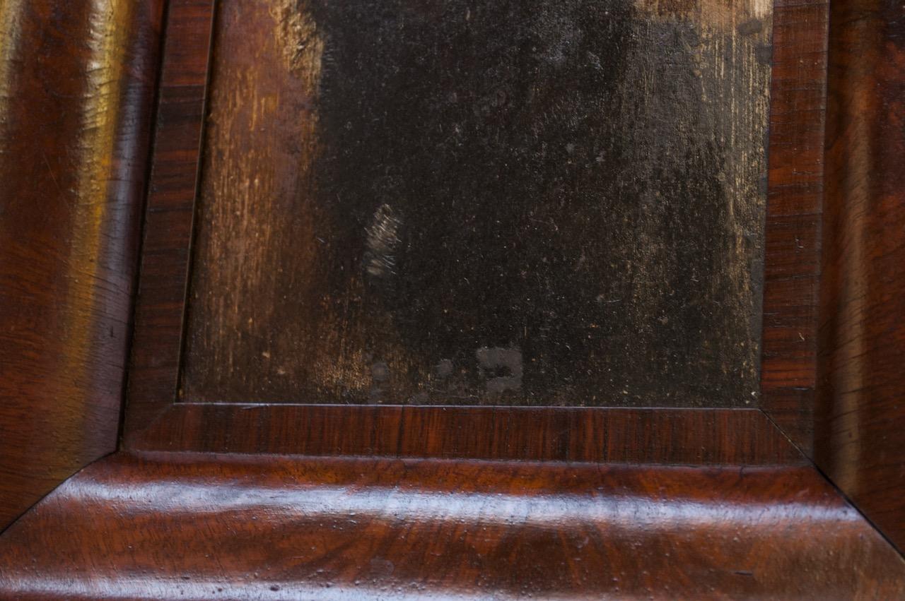 épagneul anglais des années 30 - Huile sur toile avec cadre en loupe Bon état - En vente à Brooklyn, NY