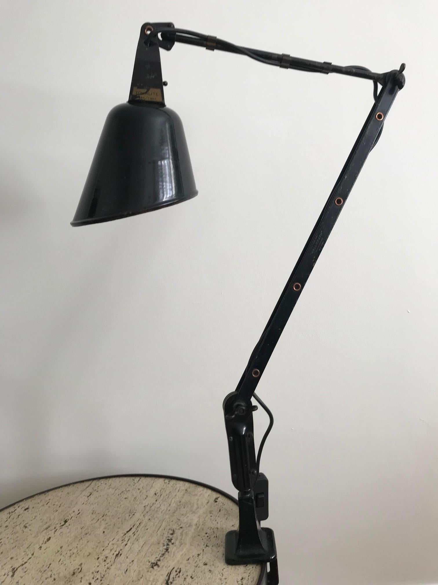 1930s English Zonalite Walligraph Anglepoise Desk Lamp For Sale 8