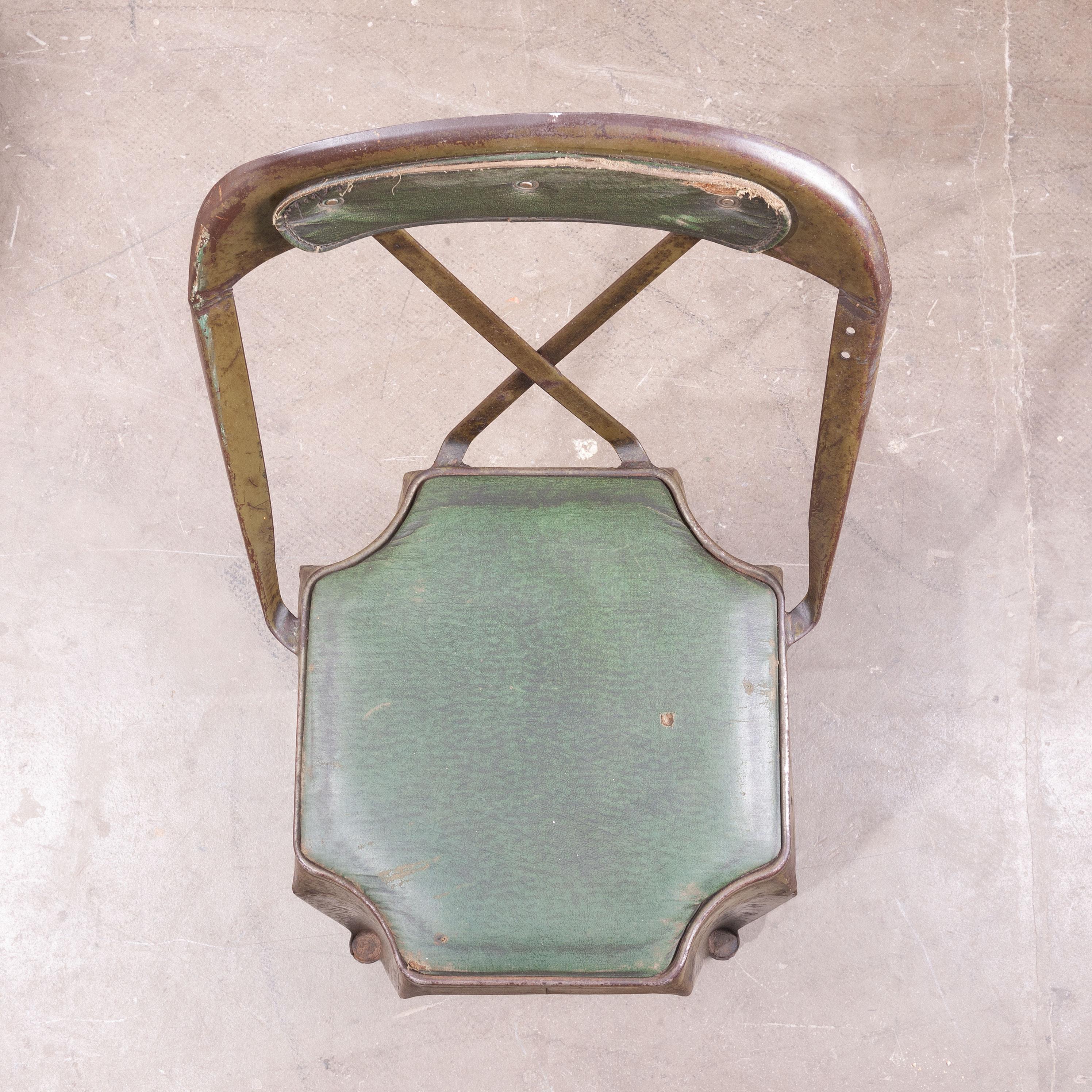 1930s Evertaut cross back dining chair
1930s vintage Evertaut cross back dining chair. In its heyday Evertaut was the British competitor to Tolix, Multipl’s and Fibrocit. This chair is made from pressed and welded steel and features the original