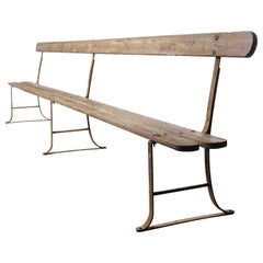 1930s Exceptionally Long Original French Monastery Bench, 'Bench 1'