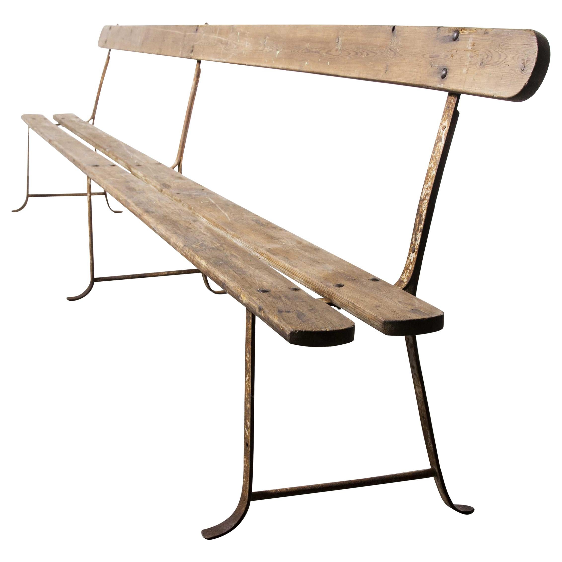 1930s Exceptionally Long Original French Monastery Bench, Four Metre 'Bench 2'