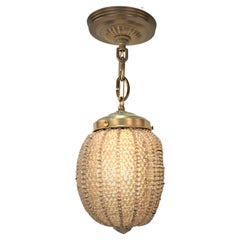 1930
s, Faceted Crystal Shade Pendant Chandelier 1930
s, Faceted Crystal Shade Pendant Chandelier