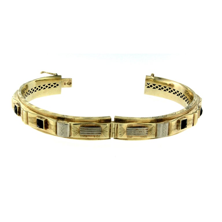 1930s Fasces Lictorii Gold Bangle Bracelet For Sale at 1stDibs