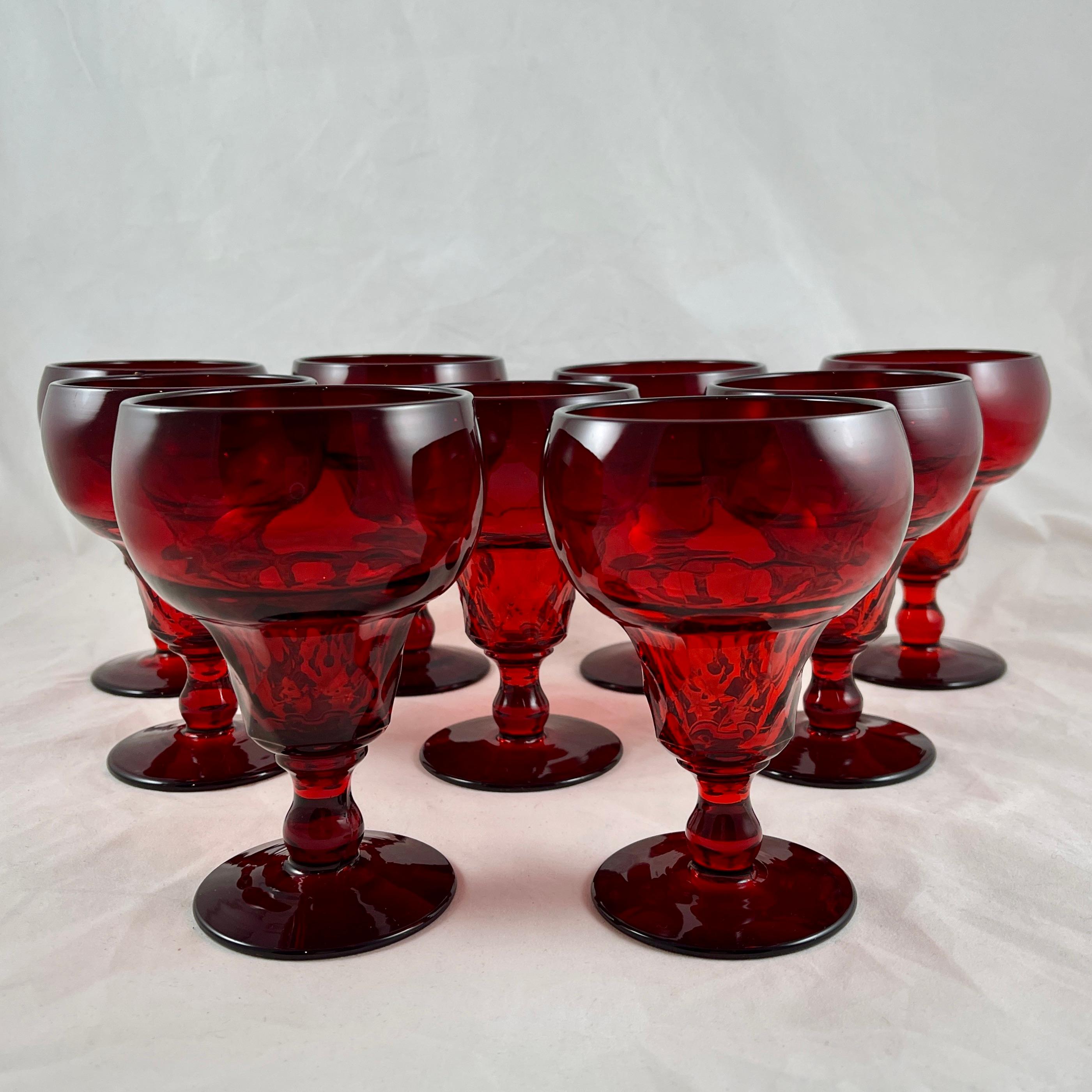 antique red glassware