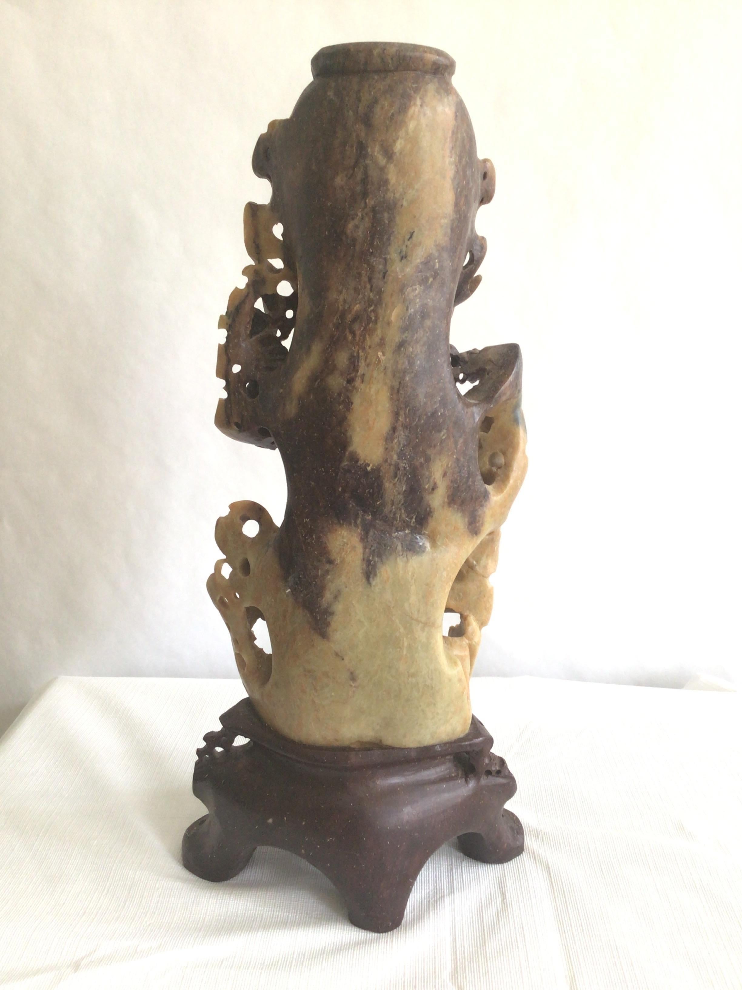 1930s Finely Carved Soapstone Statue For Sale 3