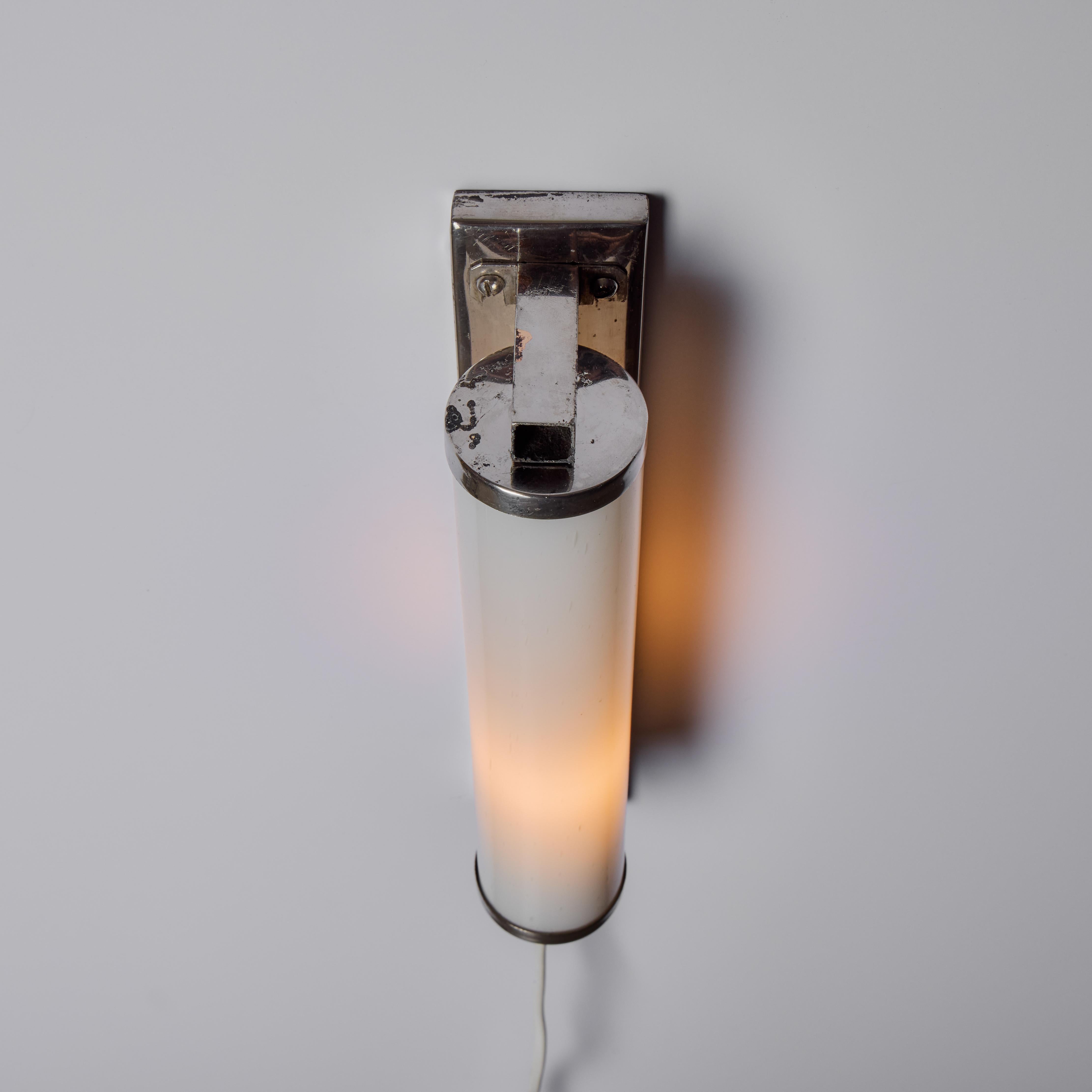 1930s Finnish Cylindrical Glass Plug-in Wall Lamp in the Manner of Paavo Tynell For Sale 13