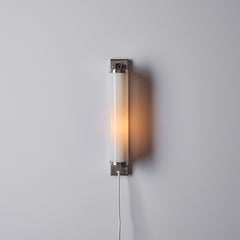 1930s Finnish Cylindrical Glass Plug-in Wall Lamp in the Manner of Paavo Tynell