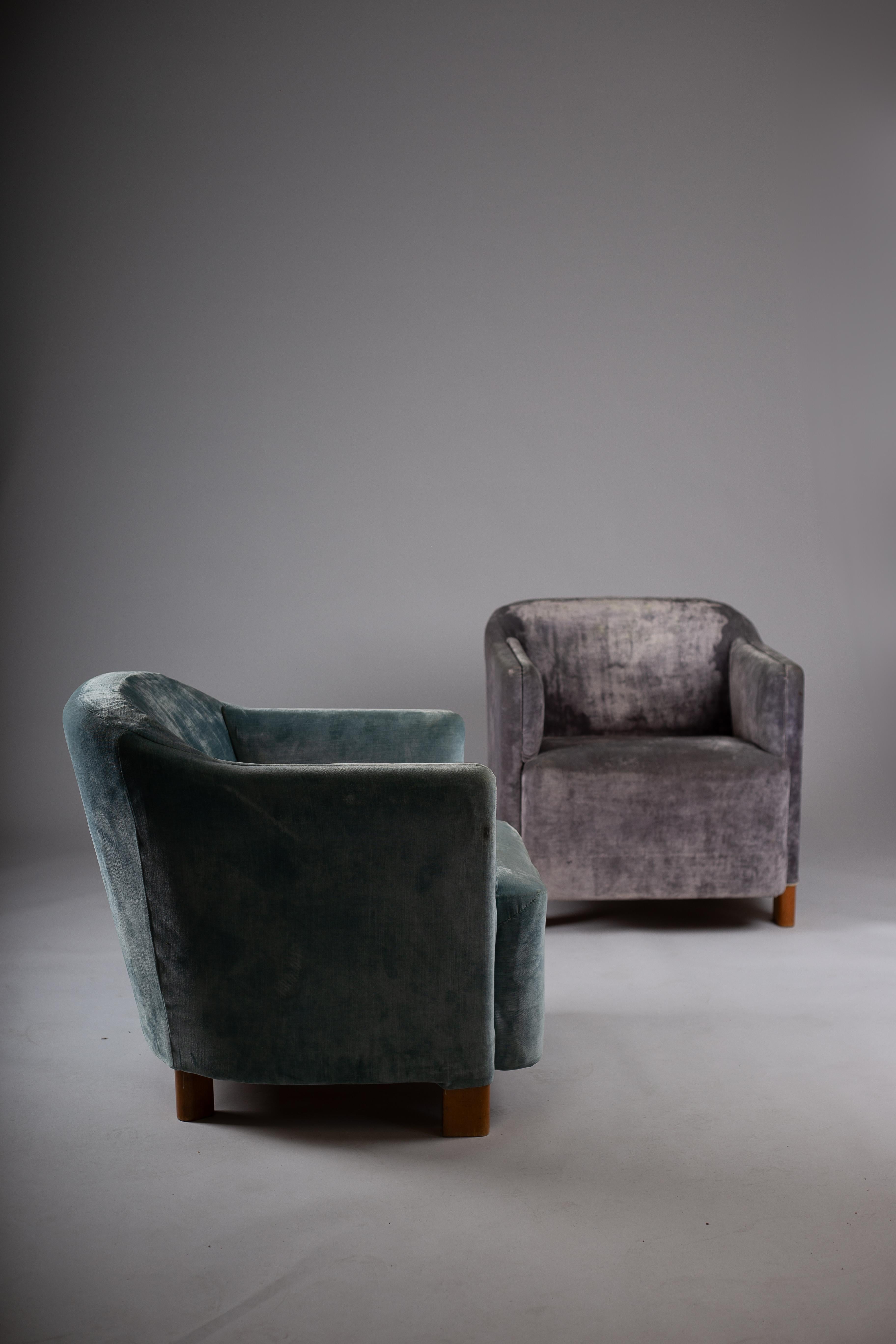 1930s Finnish lounge chairs model 217 Continent, for ASKO For Sale 4