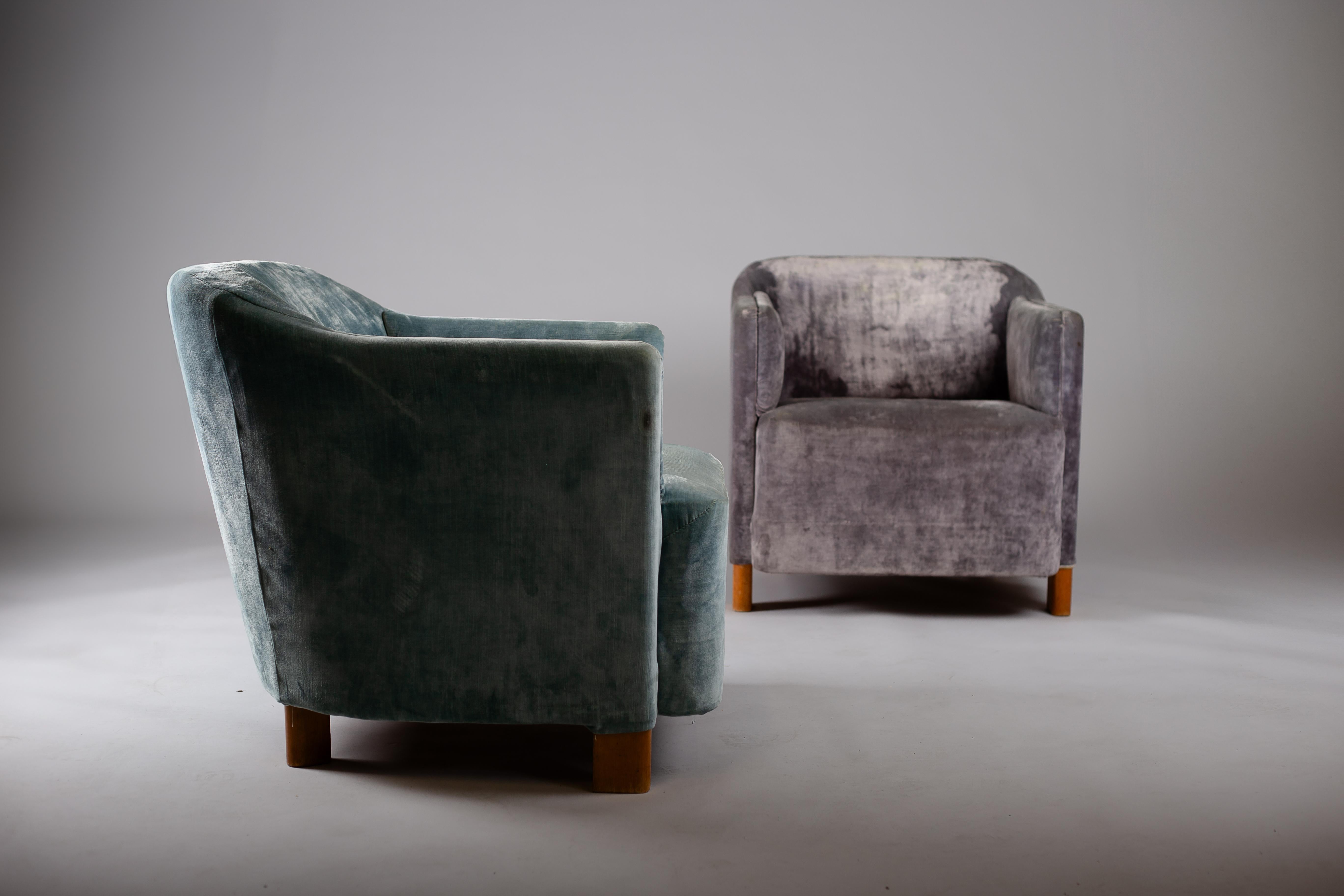 1930s Finnish lounge chairs model 217 Continent, for ASKO For Sale 3