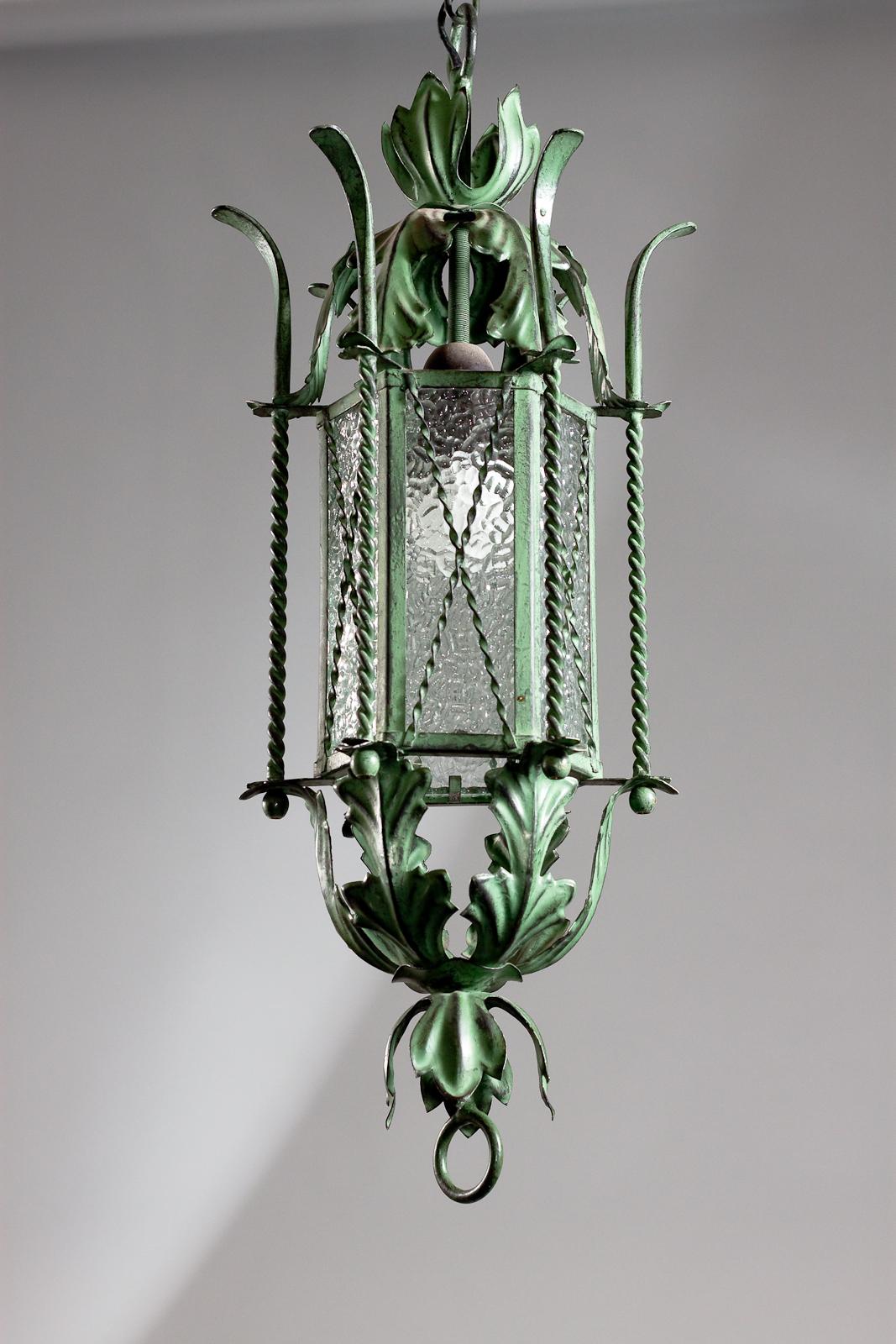 1930's Finnish wrought iron lantern light 2