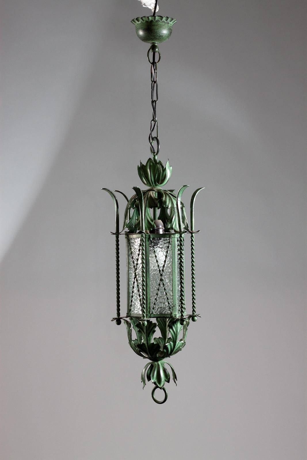 1930's Finnish wrought iron lantern light 3