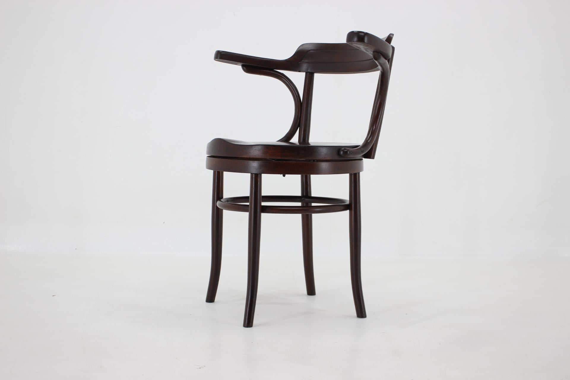 Art Deco 1930s Fischel Bentwood Offfice Chair, Czechoslovakia