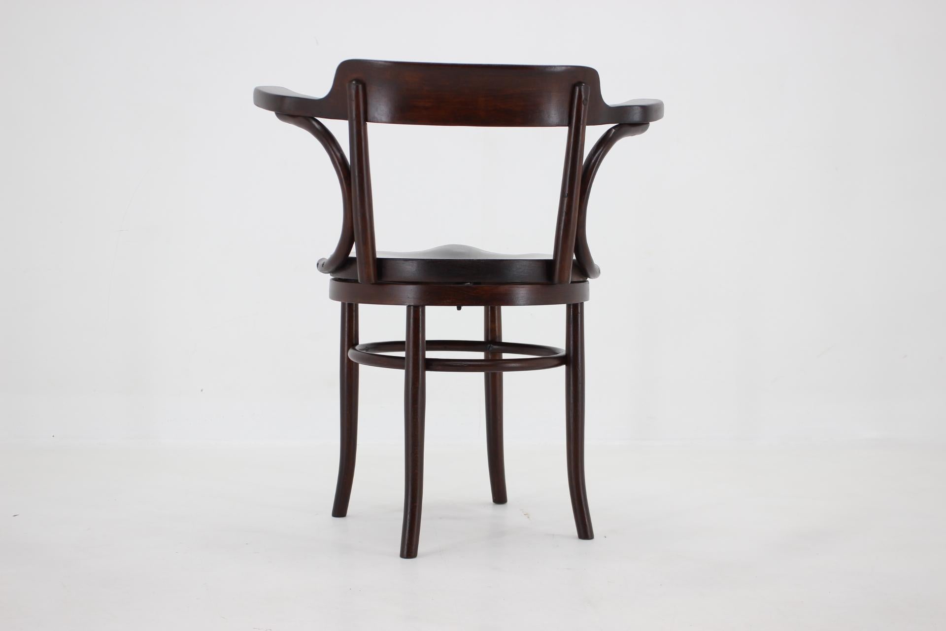1930s Fischel Bentwood Offfice Chair, Czechoslovakia In Good Condition In Praha, CZ