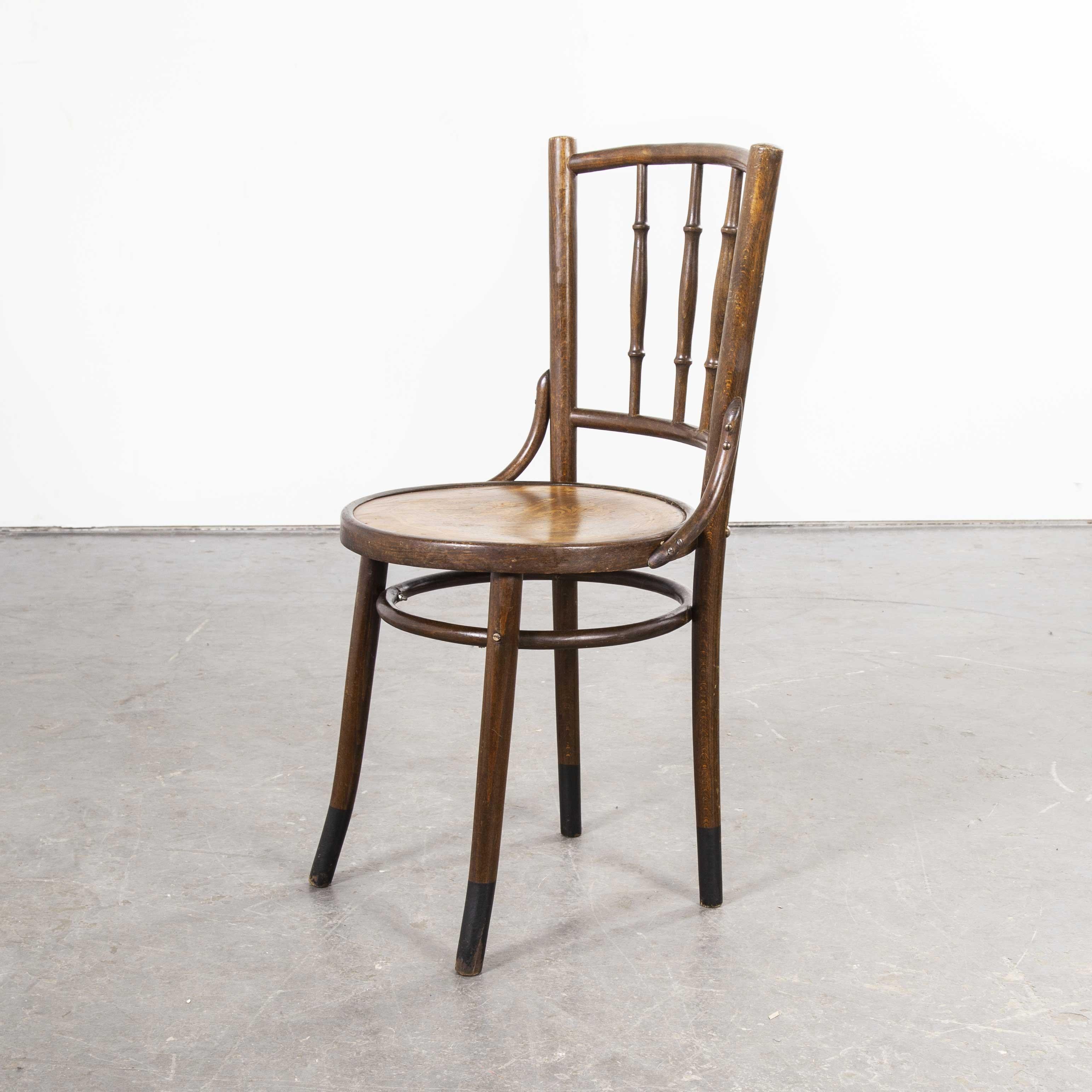 1930s Fischel French Bentwood Dining Chairs, Set of Six In Good Condition In Hook, Hampshire