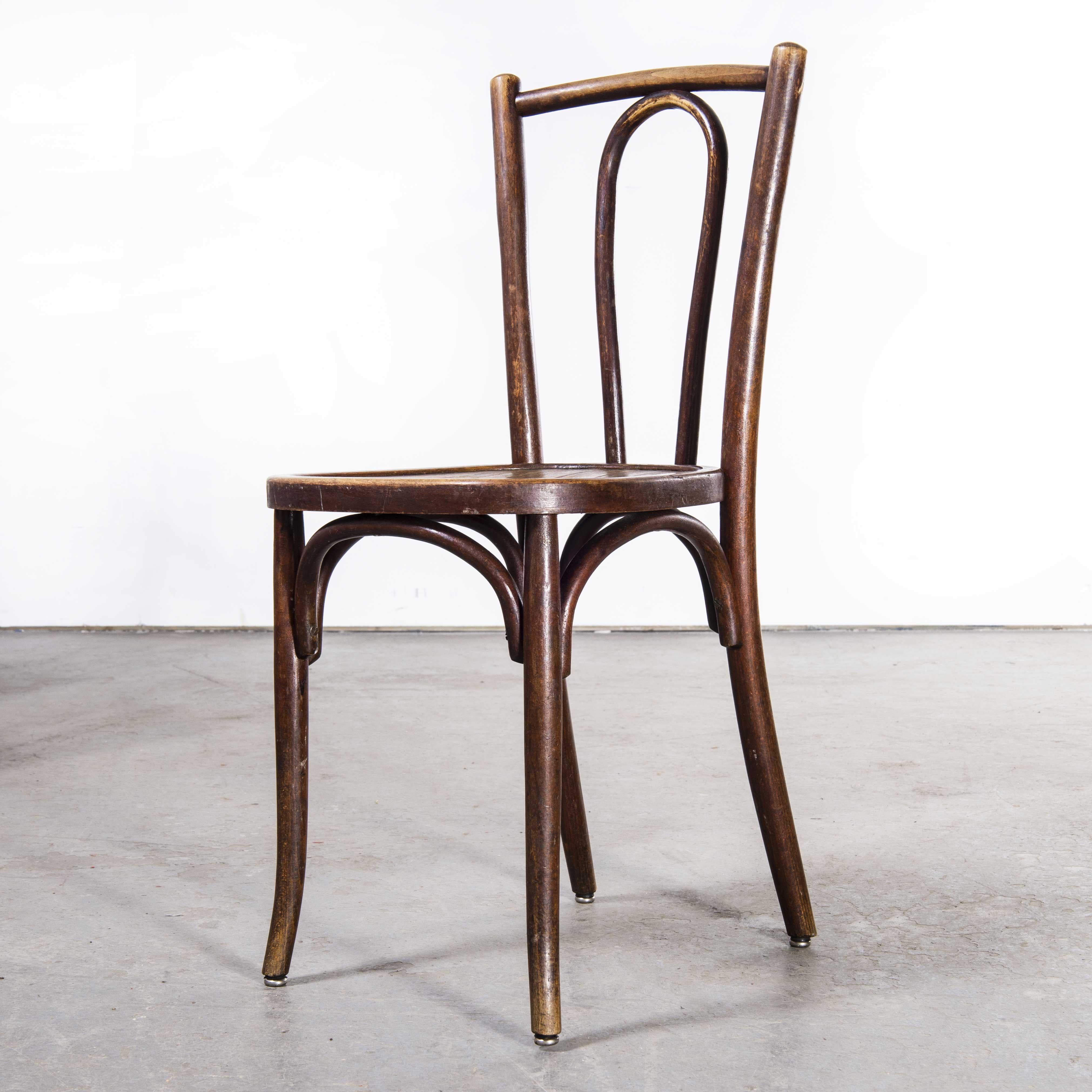 Czech 1930's Fischel French Bentwood Dining Chairs, Set of Ten