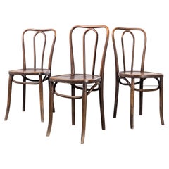 1930's Fischel French Bentwood Dining Chairs, Set of Three