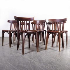 1930's Fischel French Bentwood Saddle Back Dining Chairs, Set of Ten