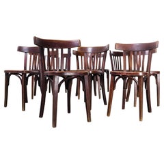 1930's Fischel French Bentwood Saddle Back Dining Chairs, Set of Ten